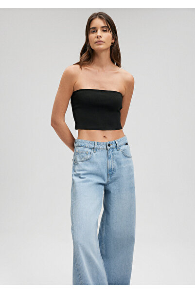 Mavi Strapless Black Knitwear Top Crop / Short Cut1710448-900