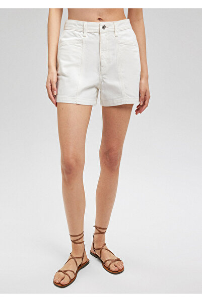 Mavi Nova Mediterranean White Jean Shorts 1410120 -87092