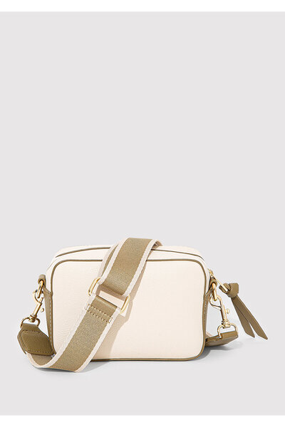 Mavi Beige Umhängetasche mit Khaki-Riemen 1910084 -71469