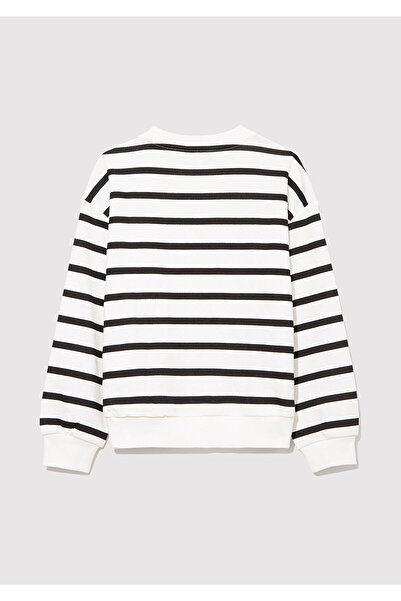 Mavi Černá pruhovaná mikina s potiskem loga 7s10038-900