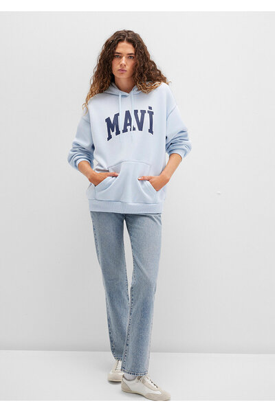 Mavi Sweatshirt mit Kapuze und Logo-Aufdruck - 1600361 -70717