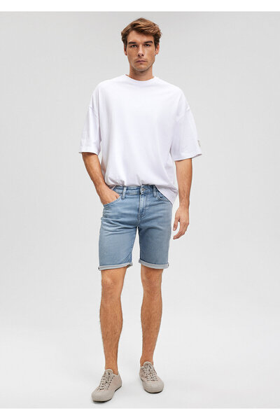 Mavi Brian Sporty Puslu Açık Mavi Jean Şort 0418487659