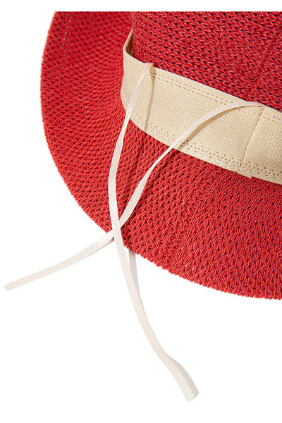 Mavi Red Straw Bucket Hat 1910080 -86417