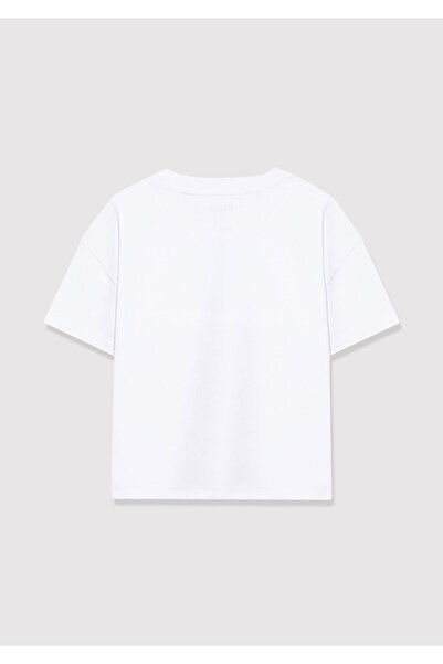 Mavi Koszulka dziecięca Miav Printed White Crop Regular Fit / Normal Cut 7610180-620