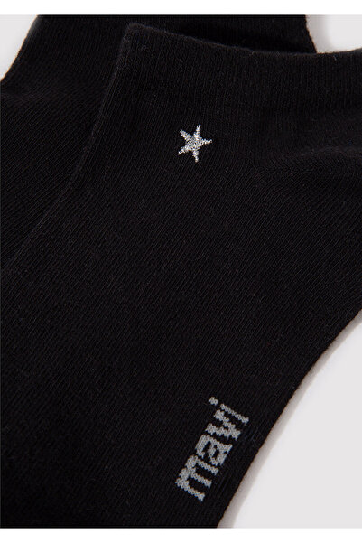 Mavi Star Embroidered Black Booties Socks 1912793-900