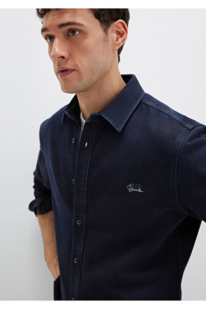 Mavi Roy Lux Black Night Blue Jean πουκάμισο Slim Fit / Tight Cut 0210496-85224