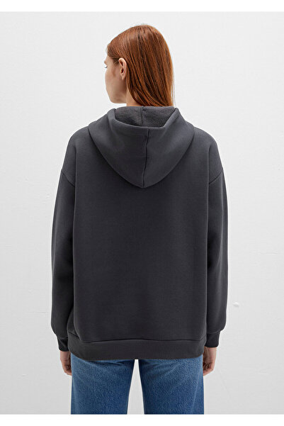 Mavi Φούτερ ανθρακί με κουκούλα με λογότυπο 1600361 -80106