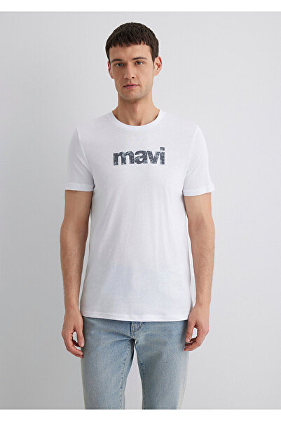 Mavi Λογότυπο Λευκό T-Shirt Slim Fit / Slim Fit 0611039-620