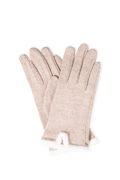 Mavi Beige Handschuhe mit Herz-Stickerei 1911764 -33541