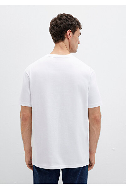 Mavi Weißes Basic-T-Shirt mit lockerer Passform / lockerer, entspannter Passform 0611596 -620