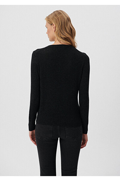 Mavi Yün Karışımlı V Yaka Antrasit Kazak Slim Fit / Dar Kesim 1710400-86422