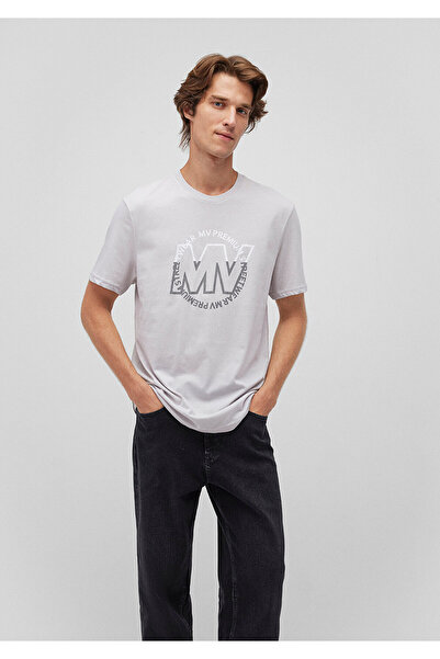 Mavi Logo Printed Gray T-Shirt Regular Fit / Regular Fit 0610309 -80618