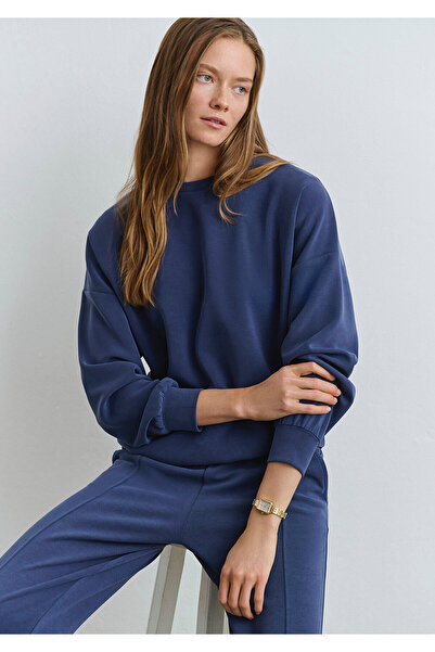 Mavi Lux Touch Tencel modális pulóver - sötétkék 168837 -70491