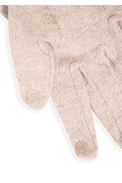 Mavi Beige Handschuhe mit Herz-Stickerei 1911764 -33541