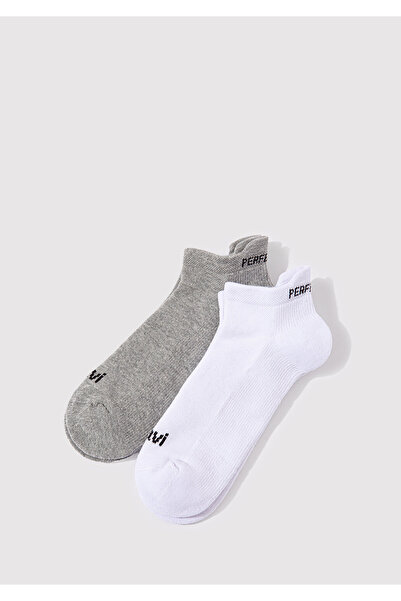 Mavi 2 Pack White Gray Booties Socks 1900074 -30774