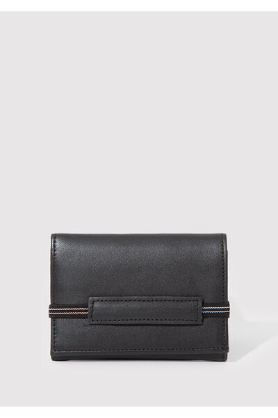 Mavi Schwarzes Leder Portemonnaie 090927 -82185