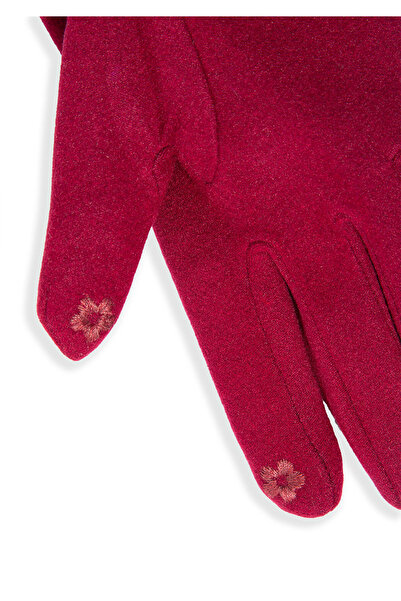 Mavi Burgundy Gloves with Faux Fur Detail 1911768 -70394