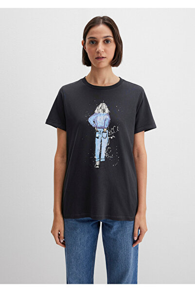 Mavi Anthracite Denim Girl Istanbul T-Shirt - Κανονική Εφαρμογή 168890 -29726