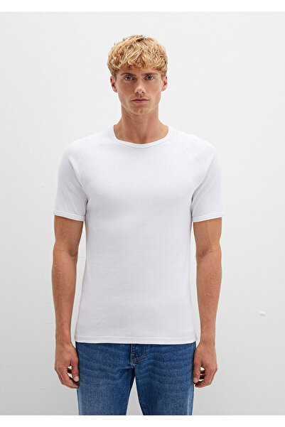 Mavi Μπλουζάκι με λεπτομέρεια σε λευκό ραβδί -06605622