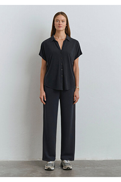 Mavi Černá modální košile Lux Touch Tencel - Regular Fit 168081 -900