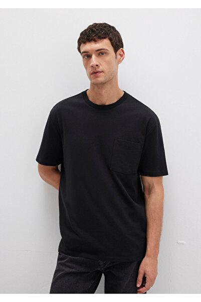 Mavi Μαύρο T-Shirt - Λεπτομέρειες τσέπης, χαλαρή εφαρμογή066248-900