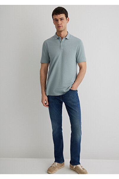 Mavi Lux Touch Polo Neck Modal Grey T-Shirt Regular Fit / Normal Cut 066157-31345