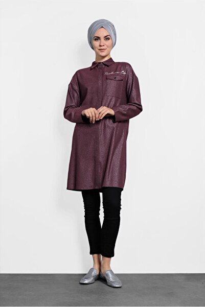 Alvina Shirt Collar Buttoned Tunic - 40211