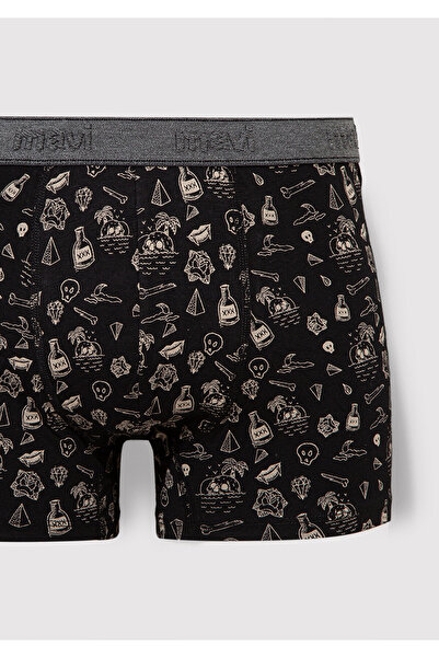 Mavi Μαύρο εμπριμέ μπόξερ -091719-900