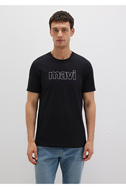 Mavi Λογότυπο Μαύρο T-Shirt Slim Fit / Slim Fit 065781-900