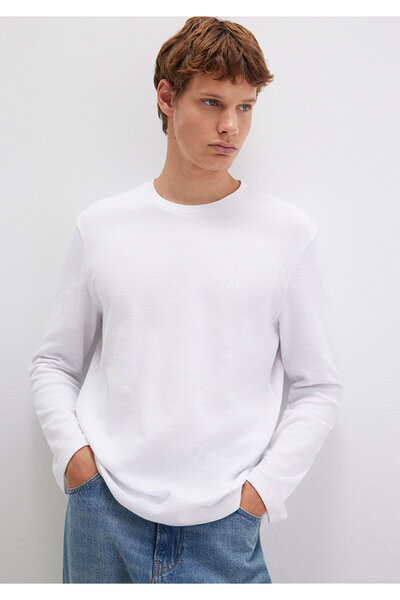 Mavi Μακρυμάνικο λευκό T-shirt Slim Fit / Slim Fit 065755-620