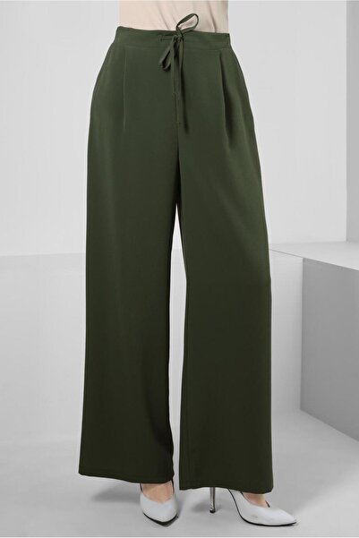 Alvina بنطلون واسع الساق بخصر مطاطي 70539