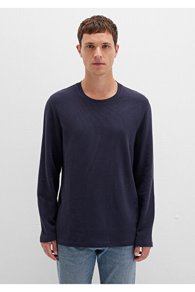 Mavi Základní tričko s dlouhým rukávem v námořnické modré Slim Fit / Slim Cut 064622-26828