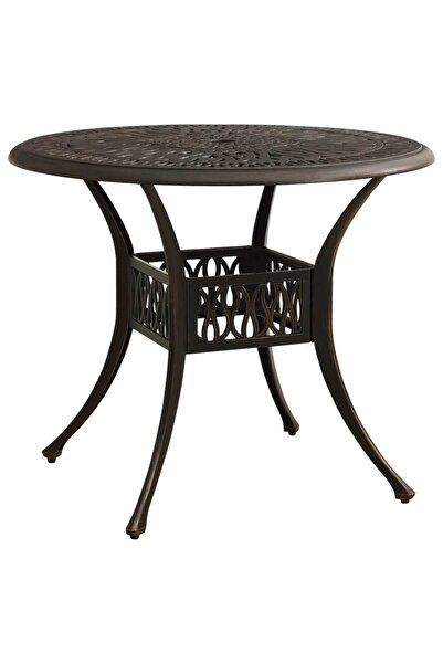 vidaxl طاولة حديقة برونزية 90x90x74 سم من الألومنيوم المصبوب