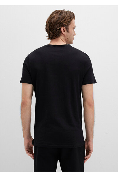 Mavi Schwarzes tailliertes T-Shirt - Nähte und Taschendetails, taillierter Schnitt062772-26341