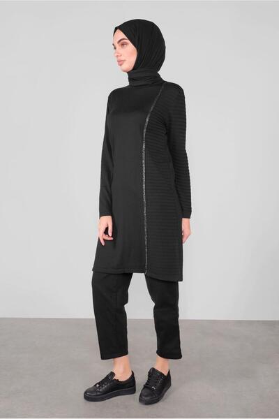 Alvina Silvery Strip Detail Tunic 41003