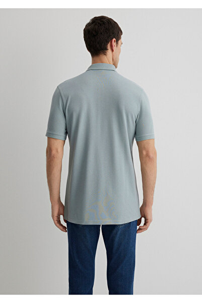 Mavi Lux Touch Polo Neck Modal Grey T-Shirt Regular Fit / Normal Cut 066157-31345