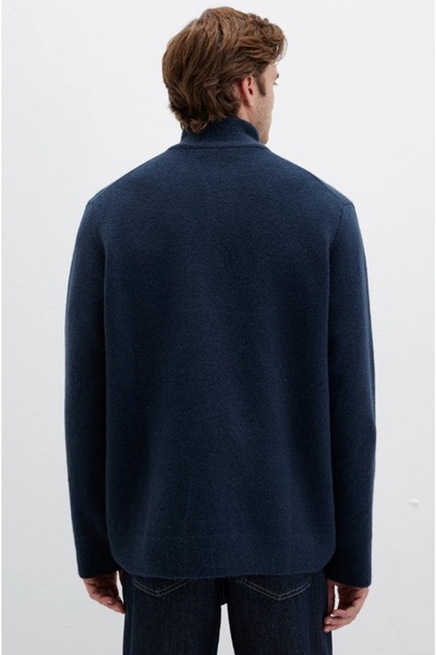 Mavi M0710380 Half Zip Pullover Half Zipper Men's Sweatshirt Dark Blue