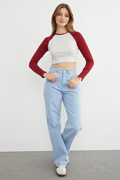 Fulla Moda Basic Raglan Sleeve Crop Bodysuit