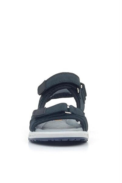 Rakerplus Чорна натуральна шкіра - дитячі сандалі з застібкою на липучці