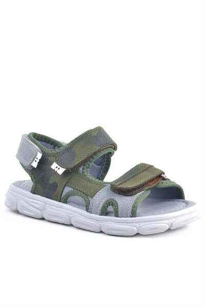 Rakerplus Wisps Genuine Leather Khaki Camouflage Kids Sandals