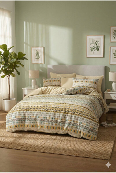 Home طقم غطاء لحاف أصفر مزدوج أصلي