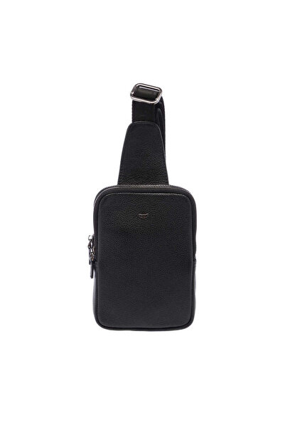 Tergan Black Genuine Leather Men's Crossbody Bag - S1Ac00021487-A6F