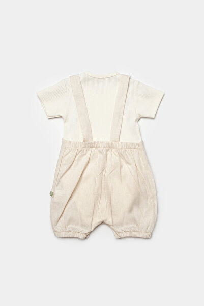 Biorganic Little Horse Salopet Jumpsuit Ecru