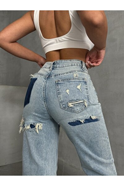 ADAMODA.RO Flared jeans with back rips