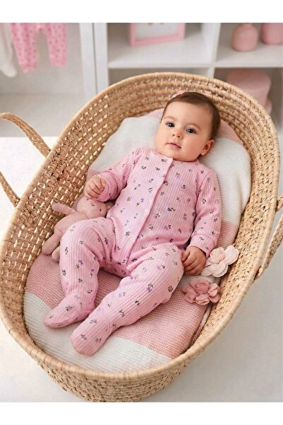 arTci COLLECTİON Patikli Bebek Tulum - Çiçekli