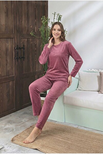 Redline Γυναικείο χειμερινό βελούδινο κοστούμι Mints Νέα σεζόν Ροζ