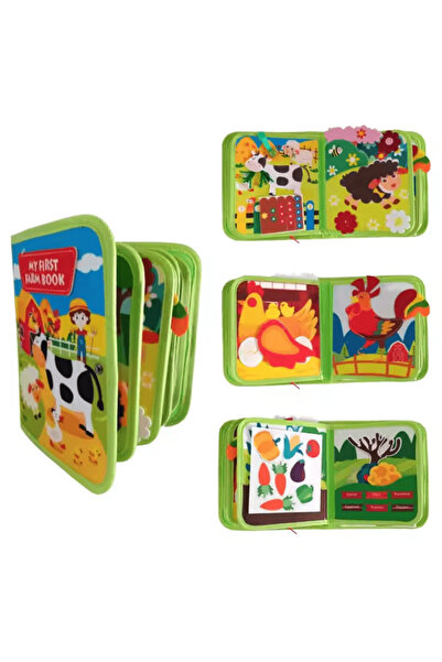 robokids Montessori Keçe Aktivite Kitabı | Busy Book | Çiftlik Temalı