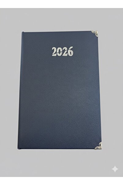 Gürpaş 2026 14 X 20 Lacivert Suni Deri Çizgili Tarihli Günlük Ajanda Sert Kapak