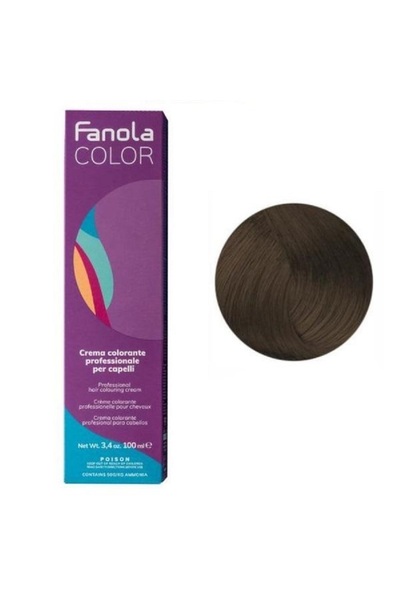 Fanola Vopsea de păr 4.0 Tehnică permanentă - Cremă colorantă Șaten mediu 100...
