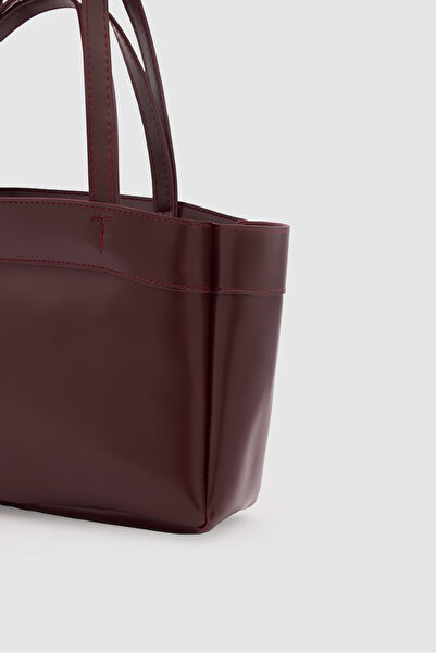 Shule Bags Marlove Leather Shoulder Bag Burgundy